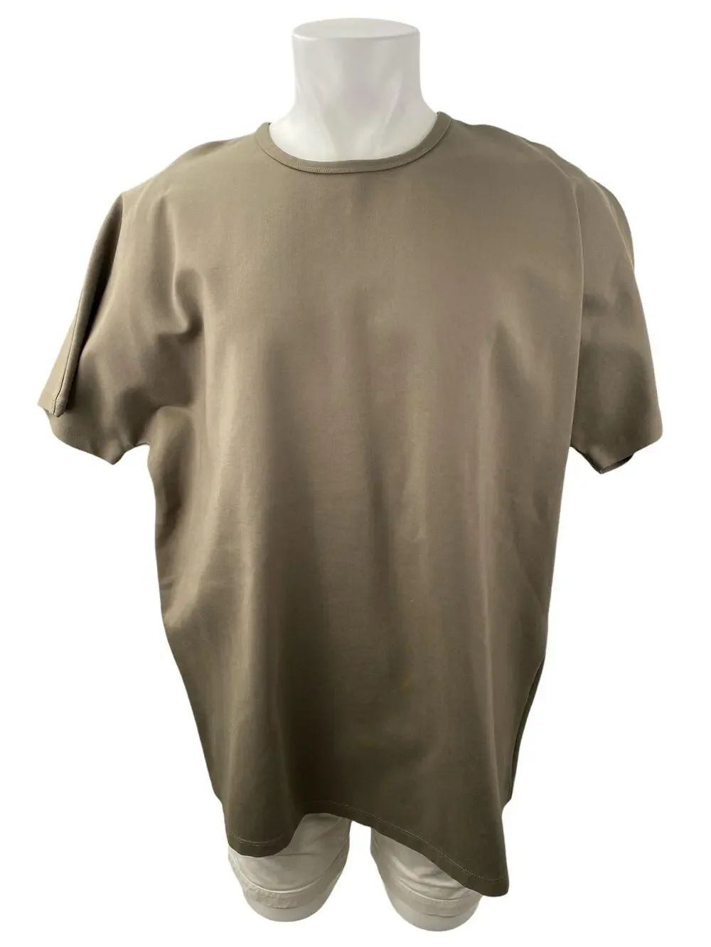Oak + Fort Men Beige Taupe Short Sleeve Relaxed Crew Neck T Shirt Tee Top Sz L